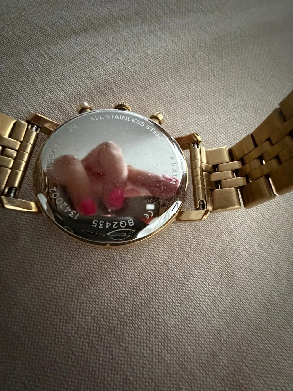 Fossil Men's Gold-Tone Chronograph Watch with Champagne Dial